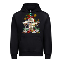 Black Christmas martini  and martini bottle Urban Hoodie - AdoDesignShop