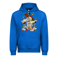 Cobalt Christmas martini  and martini bottle Urban Hoodie - AdoDesignShop