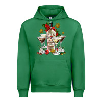 Emerald Christmas martini  and martini bottle Urban Hoodie - AdoDesignShop