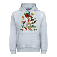 Heather Grey Christmas martini  and martini bottle Urban Hoodie - AdoDesignShop