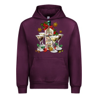 Mauve Wine Christmas martini  and martini bottle Urban Hoodie - AdoDesignShop