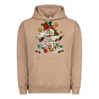 Pigment Burro Christmas martini  and martini bottle Urban Hoodie - AdoDesignShop