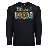 Black western blessed mom with sunflower Premium Sweatshirt - texasbilliewilder