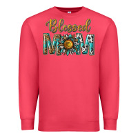 Cardinal western blessed mom with sunflower Premium Sweatshirt - texasbilliewilder