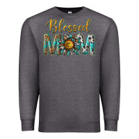 Charcoal Heather western blessed mom with sunflower Premium Sweatshirt - texasbilliewilder