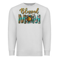 Dove Grey western blessed mom with sunflower Premium Sweatshirt - texasbilliewilder
