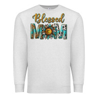 Oatmeal Heather western blessed mom with sunflower Premium Sweatshirt - texasbilliewilder