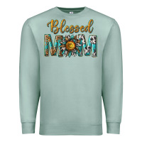 Seafoam western blessed mom with sunflower Premium Sweatshirt - texasbilliewilder