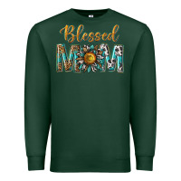 Sports Green western blessed mom with sunflower Premium Sweatshirt - texasbilliewilder