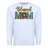 White western blessed mom with sunflower Premium Sweatshirt - texasbilliewilder