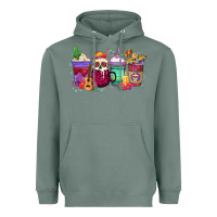 Sage dia de los muertos coffee cups Heavyweight Hoodie - texasbilliewilder