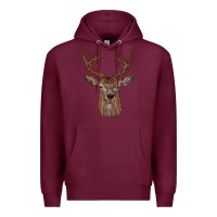 Burgundy deer Premium Hoodie - JahusDesignShop
