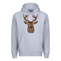 Heather Grey deer Premium Hoodie - JahusDesignShop