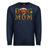 Navy christmas dog mom dachshund Premium Sweatshirt - RanaPortraitStore