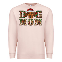 Pale Pink christmas dog mom dachshund Premium Sweatshirt - RanaPortraitStore