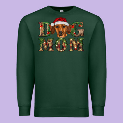 Christmas Dog Mom Dachshund Premium Sweatshirt Designed By Ranaportraitstore