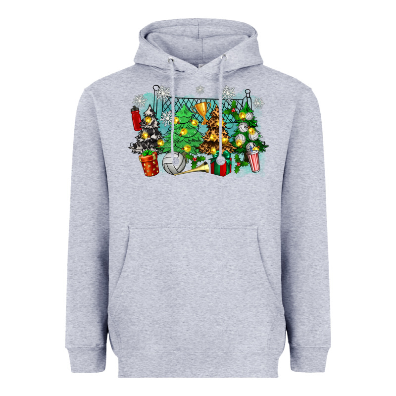 Christmas Trees With Tennis Heavyweight Hoodie by Zillion Design Studio | Teevron