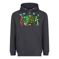Smoke christmas trees with tennis Heavyweight Hoodie - Zillion Design Studio