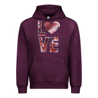Mauve Wine football love Urban Hoodie - JahusDesignShop