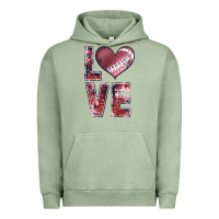 Pigment Oil Green football love Urban Hoodie - JahusDesignShop