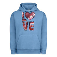 Pigment Pebble Blue football love Urban Hoodie - JahusDesignShop