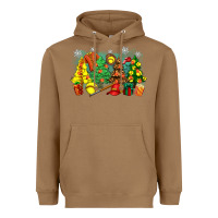 Toasted Coconut christmas trees with softball Heavyweight Hoodie - Zillion Design Studio