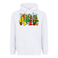 White christmas trees with softball Heavyweight Hoodie - Zillion Design Studio