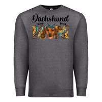Charcoal Heather western dachshund mom Premium Sweatshirt - RanaPortraitStore