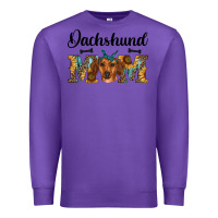 Purple western dachshund mom Premium Sweatshirt - RanaPortraitStore