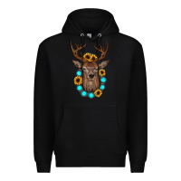 Black deer gemstone sunflower Premium Hoodie - JahusDesignShop
