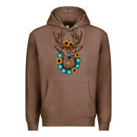 Chestnut deer gemstone sunflower Premium Hoodie - JahusDesignShop