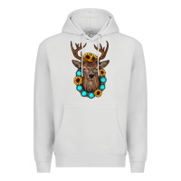 Dove Grey deer gemstone sunflower Premium Hoodie - JahusDesignShop