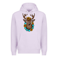 Lilac deer gemstone sunflower Premium Hoodie - JahusDesignShop