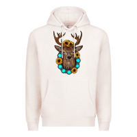 Pale Pink deer gemstone sunflower Premium Hoodie - JahusDesignShop