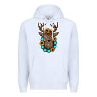 White deer gemstone sunflower Premium Hoodie - JahusDesignShop