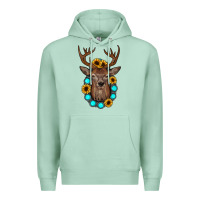 Seafoam deer gemstone sunflower Premium Hoodie - JahusDesignShop