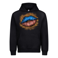 Black western 4 of july lips Urban Hoodie - BundleAndBundleShop