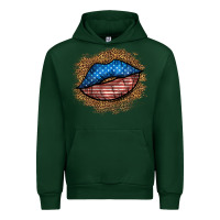 Forest Green western 4 of july lips Urban Hoodie - BundleAndBundleShop