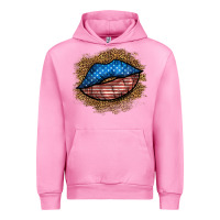Fuchsia Pink western 4 of july lips Urban Hoodie - BundleAndBundleShop