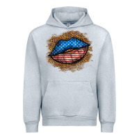 Heather Grey western 4 of july lips Urban Hoodie - BundleAndBundleShop