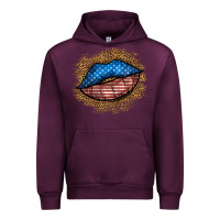 Mauve Wine western 4 of july lips Urban Hoodie - BundleAndBundleShop