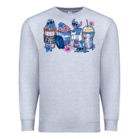 Heather Grey stitch coffee cups Premium Sweatshirt - Zillion Design Studio