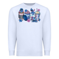 White stitch coffee cups Premium Sweatshirt - Zillion Design Studio