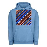 Pigment Pebble Blue western america seamless pattern Urban Hoodie - BundleAndBundleShop