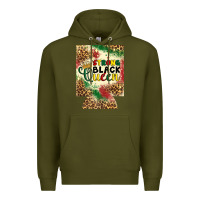 Army Green strong black queen 12 oz can cooler (regular) Premium Hoodie - Artiststas
