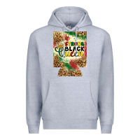 Heather Grey strong black queen 12 oz can cooler (regular) Premium Hoodie - Artiststas