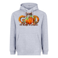 Heather Grey With God All Thing Are Possible Heavyweight Hoodie - RanaPortraitStore