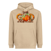 Mushroom With God All Thing Are Possible Heavyweight Hoodie - RanaPortraitStore