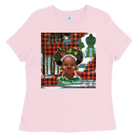 Bubblegum Pink Christmas African girl Ladies Tee - BarkalooDesign