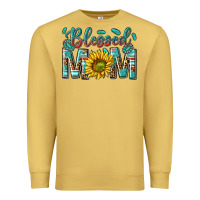 Antique Gold western blessed mom with sunflower Premium Sweatshirt - texasbilliewilder